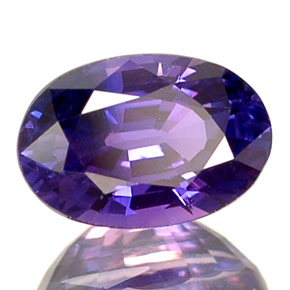 Safira azul natural 0,73ct, corte oval, VS