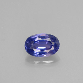 Safira violeta natural 0,60ct, corte oval, VVS-VS