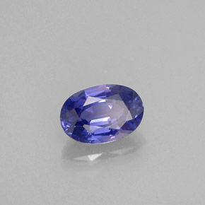 Safira violeta natural 0,60ct, corte oval, VVS-VS