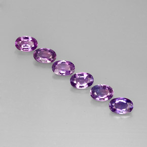 Pedras preciosas de safira violeta natural de  ct, corte oval, VVS-VS