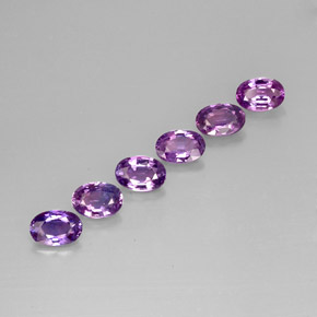 Pedras preciosas de safira violeta natural de  ct, corte oval, VVS-VS