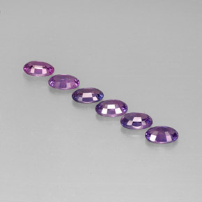 Pedras preciosas de safira violeta natural de  ct, corte oval, VVS-VS