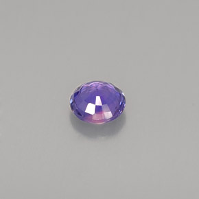 Safira violeta natural 0,51ct, corte redondo, VVS-VS