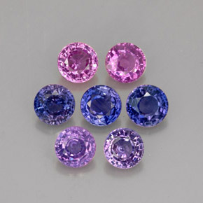 Pedras preciosas de safira violeta natural de  ct, corte redondo, VS