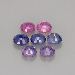 Pedras preciosas de safira violeta natural de  ct, corte redondo, VS