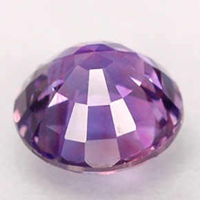 Safira violeta natural 0,65ct, corte redondo, VS