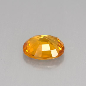 Safira amarelo natural 1,96ct, corte oval, VS