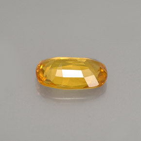 Safira amarelo natural 1,50ct, corte oval, VS