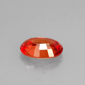 Safira laranja natural 1,22ct, corte oval, VVS-VS