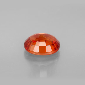 Safira laranja natural 2,50ct, corte oval, VVS-VS
