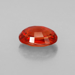 Safira laranja natural 2,07ct, corte oval, VVS-VS