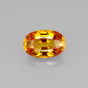 Safira amarelo natural 1,36ct, corte oval, VVS-VS