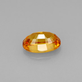 Safira amarelo natural 1,36ct, corte oval, VVS-VS