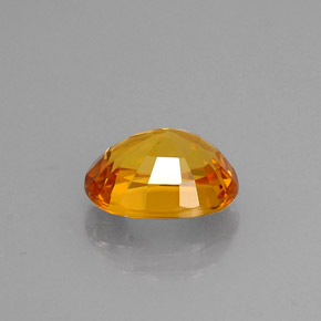 Safira amarelo natural 1,41ct, corte oval, VVS-VS