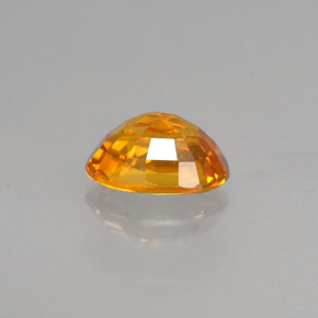 Safira amarelo natural 1,52ct, corte oval, VVS-VS