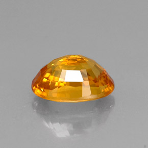 Safira amarelo natural 1,33ct, corte oval, VVS-VS