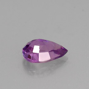 Safira violeta natural 0,54ct, formato de pêra, VVS