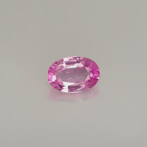 Safira rosa natural 0,54ct, corte oval, VVS