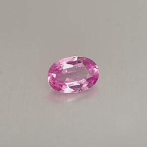 Safira rosa natural 0,54ct, corte oval, VVS