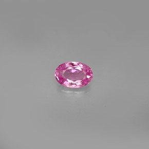 Safira rosa natural 0,58ct, corte oval, VVS-VS