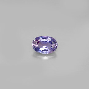 Safira violeta natural 0,63ct, corte oval, VS