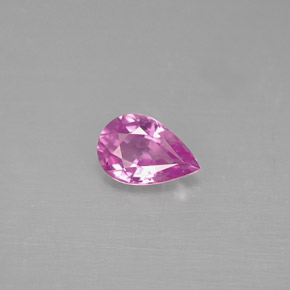 Safira rosa natural 0,46ct, formato de pêra, VS-SI