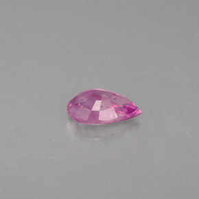 Safira rosa natural 0,46ct, formato de pêra, VS-SI