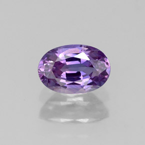 Safira violeta natural 0,61ct, corte oval, VS