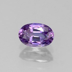 Safira violeta natural 0,61ct, corte oval, VS