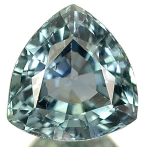 Safira verde natural 1,08ct, trillion, VS