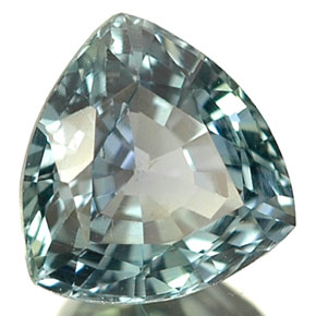Safira verde natural 1,08ct, trillion, VS