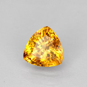Safira amarelo natural 1,14ct, trillion, VS