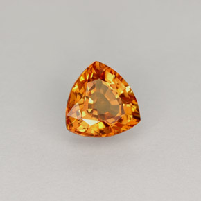Safira laranja natural 1,11ct, trillion, VS
