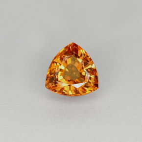 Safira laranja natural 1,11ct, trillion, VS