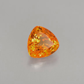 Safira laranja natural 1,11ct, trillion, VS