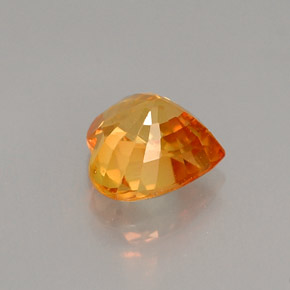 Safira amarelo natural 1,04ct, formato de coração, VS