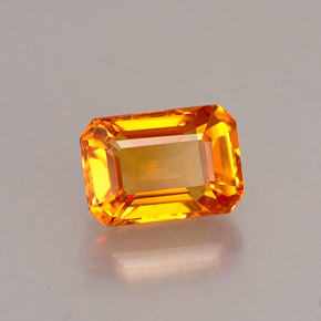 Safira amarelo natural 0,97ct, corte esmeralda, VVS