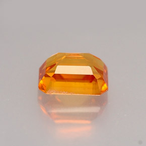 Safira amarelo natural 0,97ct, corte esmeralda, VVS