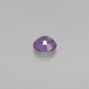 Safira violeta natural 0,47ct, corte redondo, VS-SI