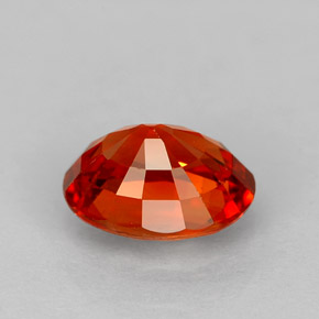 Safira laranja natural 1,17ct, corte oval, VVS-VS