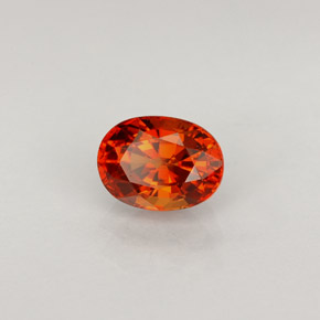 Safira laranja natural 1,06ct, corte oval, VVS-VS
