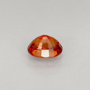 Safira laranja natural 1,06ct, corte oval, VVS-VS