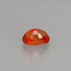 Safira laranja natural 1,09ct, corte oval, VS