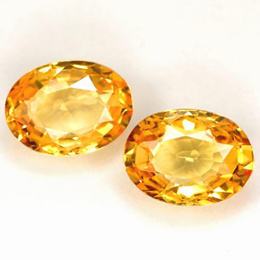 Pedras preciosas de safira amarelo natural de  ct, corte oval, VVS