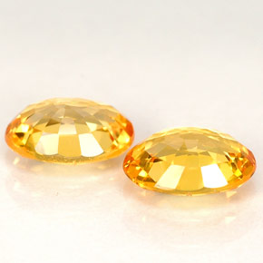 Pedras preciosas de safira amarelo natural de  ct, corte oval, VVS