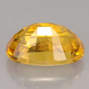 Safira amarelo natural 4,33ct, corte oval, VS-SI
