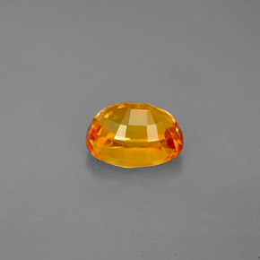 Safira amarelo natural 2,13ct, corte oval, VS-SI