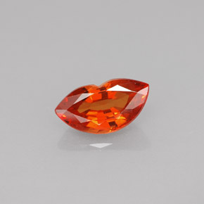 Safira laranja natural 1,25ct, forma extravagante, VS