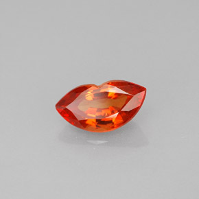Safira laranja natural 1,25ct, forma extravagante, VS