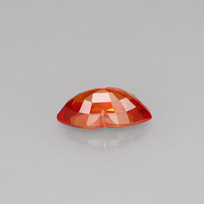 Safira laranja natural 1,25ct, forma extravagante, VS